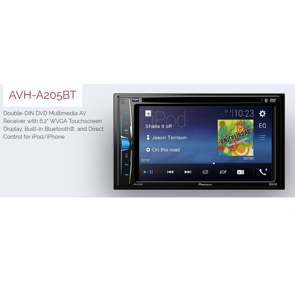 Pioneer AVH-A205BT Đầu đọc DVD đa chức năng liền màn hình cảm ứng