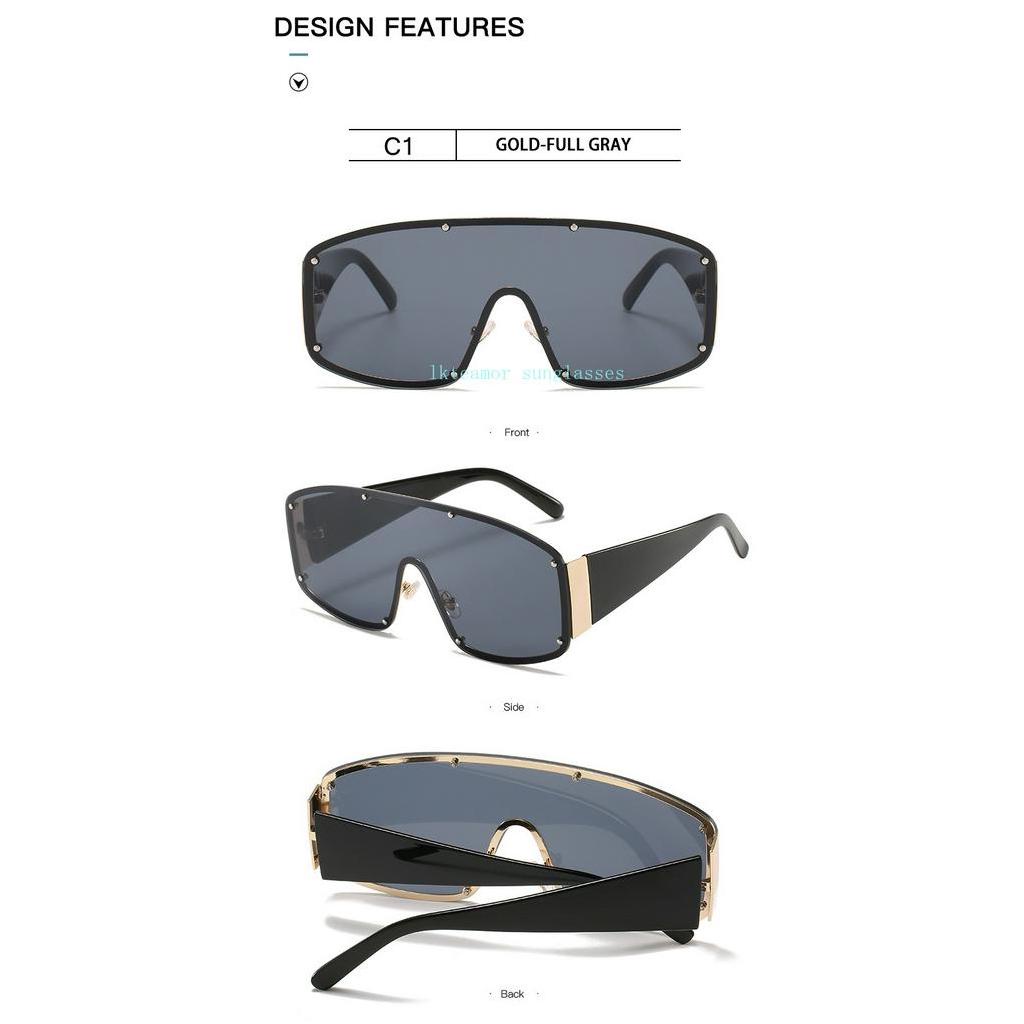 Kính Mát Gọng Lớn Đính Đinh Tán Phong Cách Âu Mỹ Cho Nữ