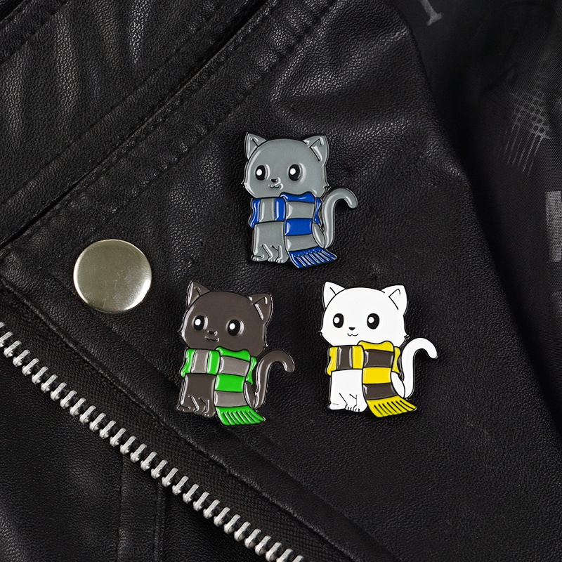Ghim Cài Áo Hình Mèo Hoạt Hình Dễ Thương