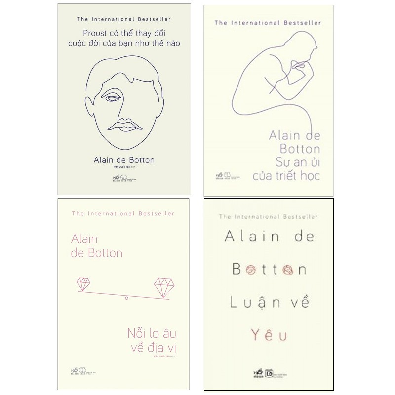 Sách - Combo Luận Về Yêu + Sự An Ủi Của Triết Học + Nỗi Lo Âu Về Địa Vị+ Proust Có Thể Thay Đổi Cuộc Đời Bạn Như Thế Nào