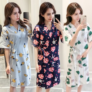 Bộ đồ ngủ Kimono tay ngắn phong cách Nhật Bản