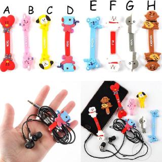 Dây cột tai nghe dây cáp bằng silicon hình BTS BT21 TATA 751