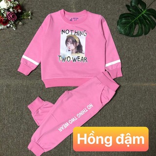 Bộ nỉ da cá bé gái