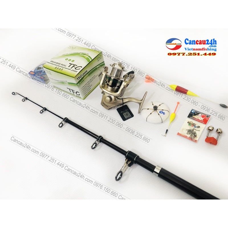 Bộ cần câu lục Superpro CXT 360-390-420 + Máy câu cá Yolo TFC5000