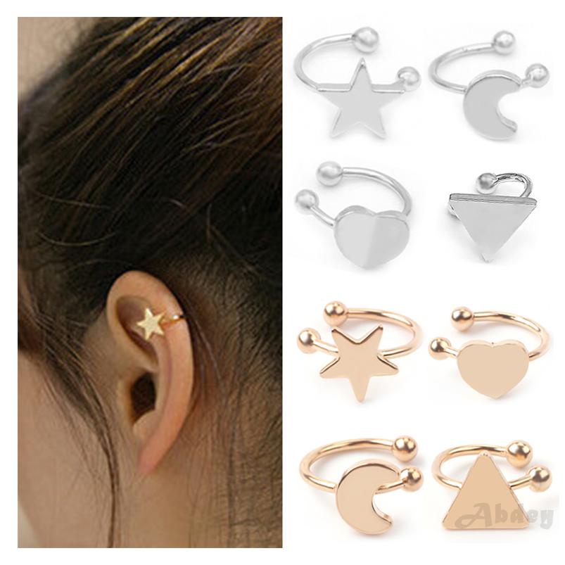 Creative Star Love Moon Ear Clip U Type Earrings Bracelet For Women Fashion Accessories