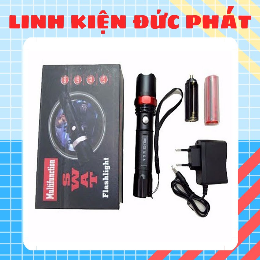 ĐÈN PIN SIÊU SÁNG POLICE SWAT (FULL BOX)