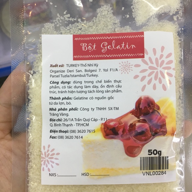 Bột Gelatin 50g