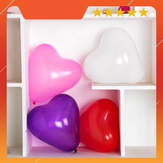 Sét 50 Bóng Cao Su Trái Tim trắng/Hồng/Tím/Dỏ