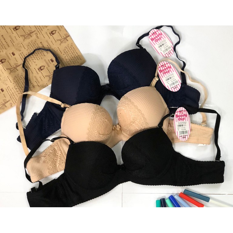 Áo Lót ren, mút dày siêu đẩy phối ren cánh bướm Beauty Chipi