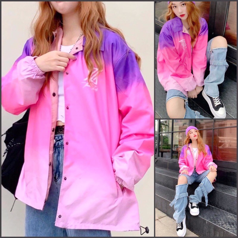 Áo Jacket Dù 3D Nút Bấm The Zed Cool Ngầu Dây Rút Ảnh Thật