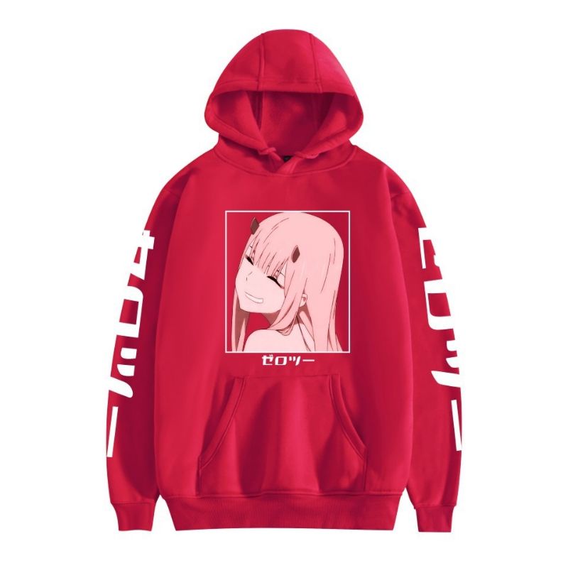 [ SIÊU PHẨM] Áo Hoodie Dài Tay Darling In The FRANXX Nam Nữ Trắng Đen Đỏ Đủ Size