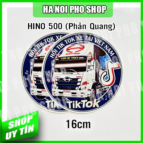 02 Tem dán Xe Tải HINO 500 Đà Lạt- Tik Tok xe tải, Phản quang 3M kèm quà tặng 10k