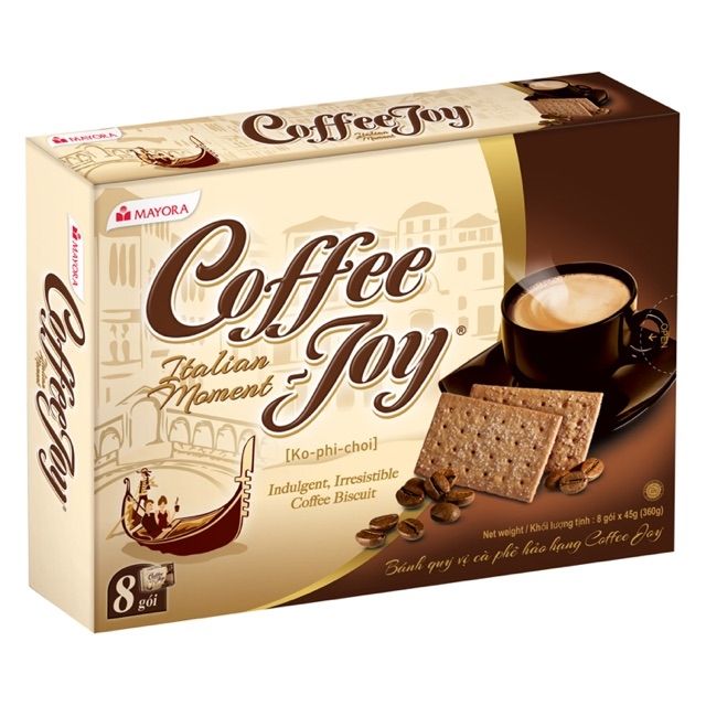 Hộp bánh quy vị cafe Coffee Joy 360gr x 8 packs