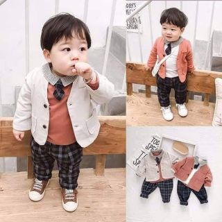 Freeship 99k TQ_SET VEST CAO CẤP BÉ TRAI