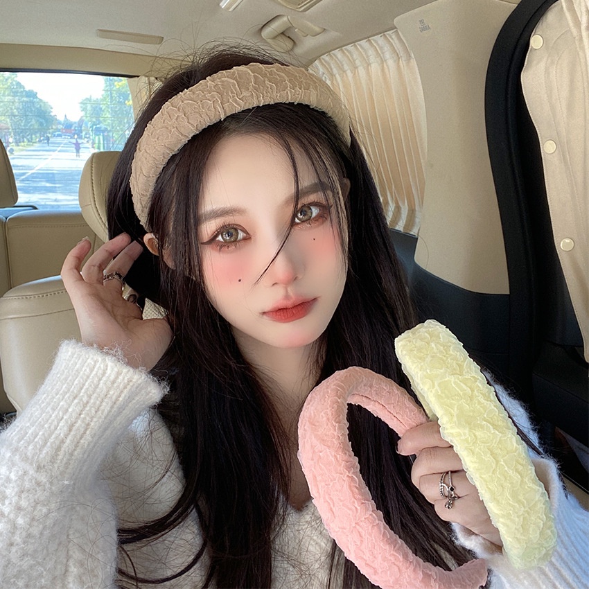 Băng đô lưới xốp bản rộng màu macaron thời trang 2022 cho nữ