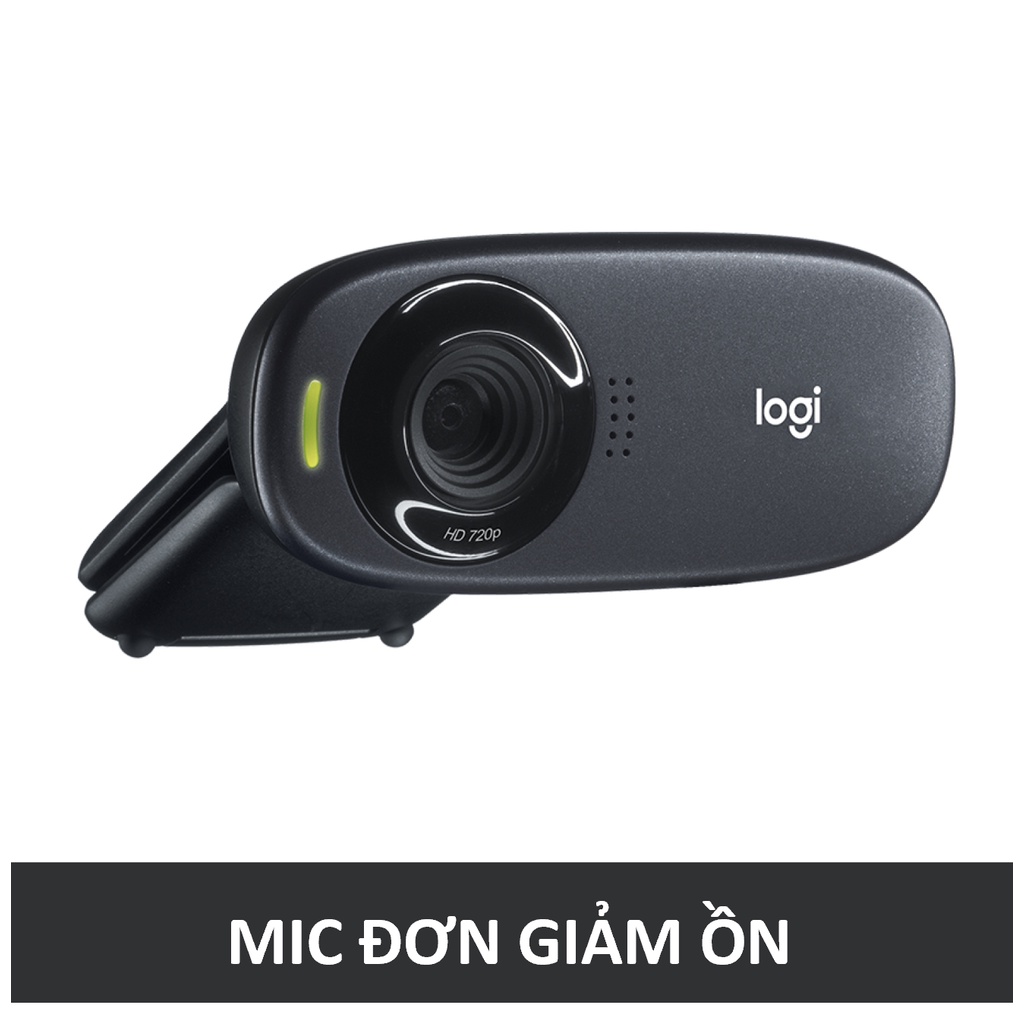 [Mã ELLOGIWL5 giảm 10% đơn 500K] Webcam Logitech C310 720p HD - Góc cam 60o, mic giảm ồn, tự chỉnh sáng, chụp ảnh 5MB