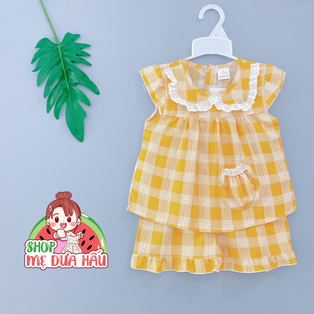 Đồ bộ mặc nhà - Đồ bé gái vải tone, lanh loại 2 da siêu mát size 8-32kg shop mẹ dưa hấu