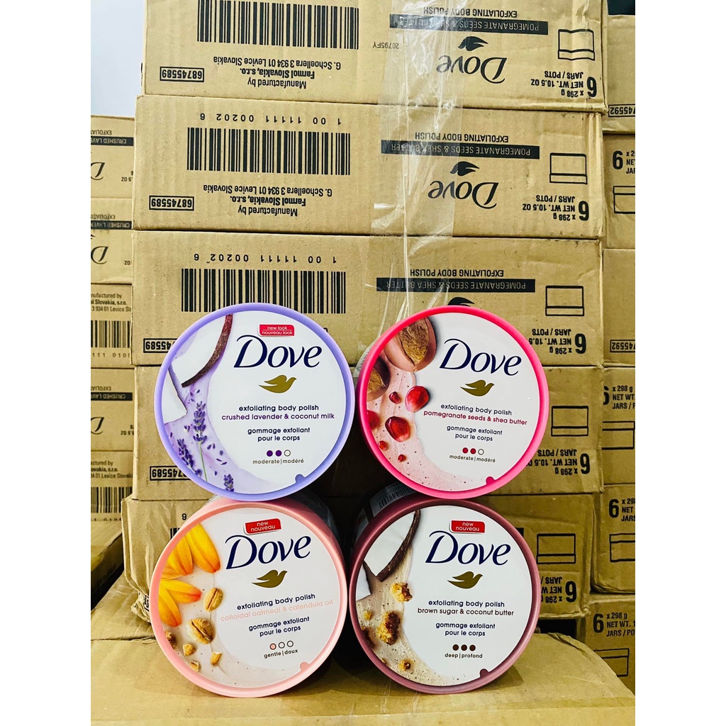 Tẩy Da Chết DOVE Exfoliating Body Polish 225ml, 298gr