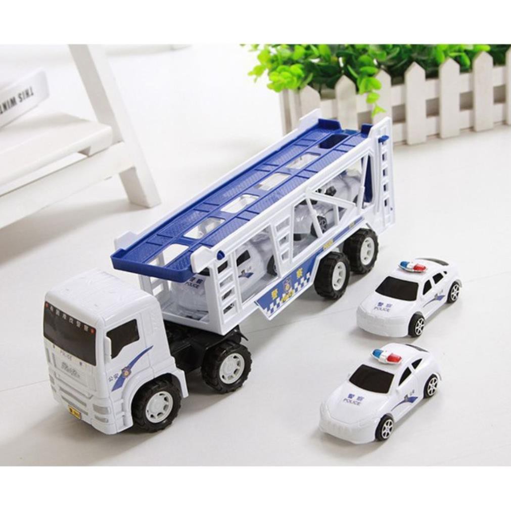 Đồ Chơi Xe Chở Ô tô Cảnh Sát 2 Tầng - hàng đẹp