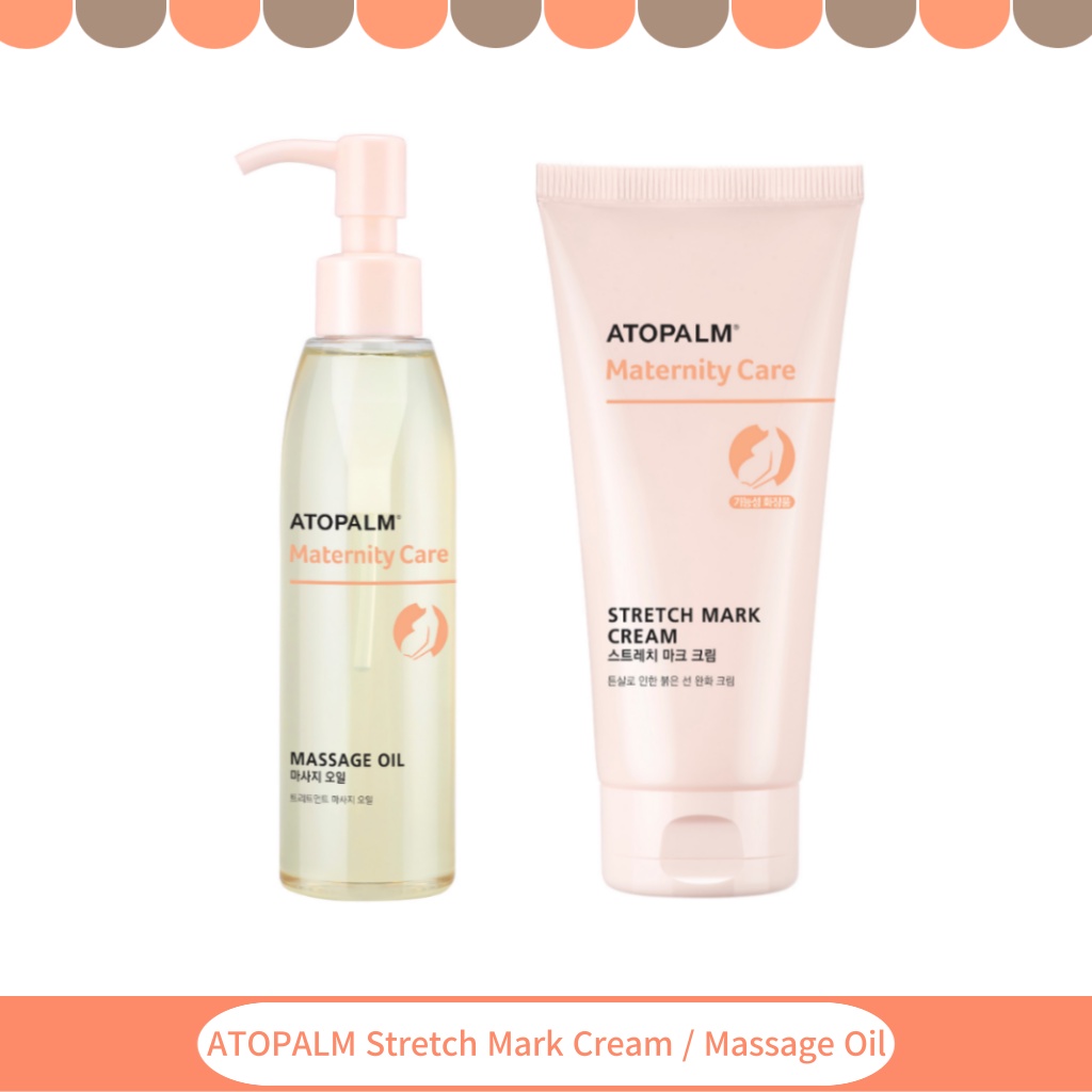 Stretch Mark Cream Massage Oil / Signature MLE Line Kem Hỗ trợ giảm rạn da Massage Cơ Thể Và Chữ Ký ATOPALM