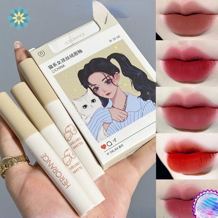 YD 【HÀNG MỚI VỀ】Trọn Bộ 5 Son Môi Herorange Tiểu Ca Ca ZOE