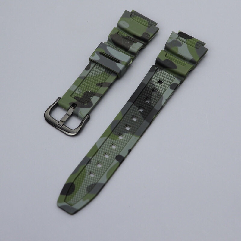 YIFILM Dây Cao Su Mềm 18mm Màu Camo Cho Đồng Hồ Casio W-218H AE1200/1000W/1300 W-800H 216H 735H