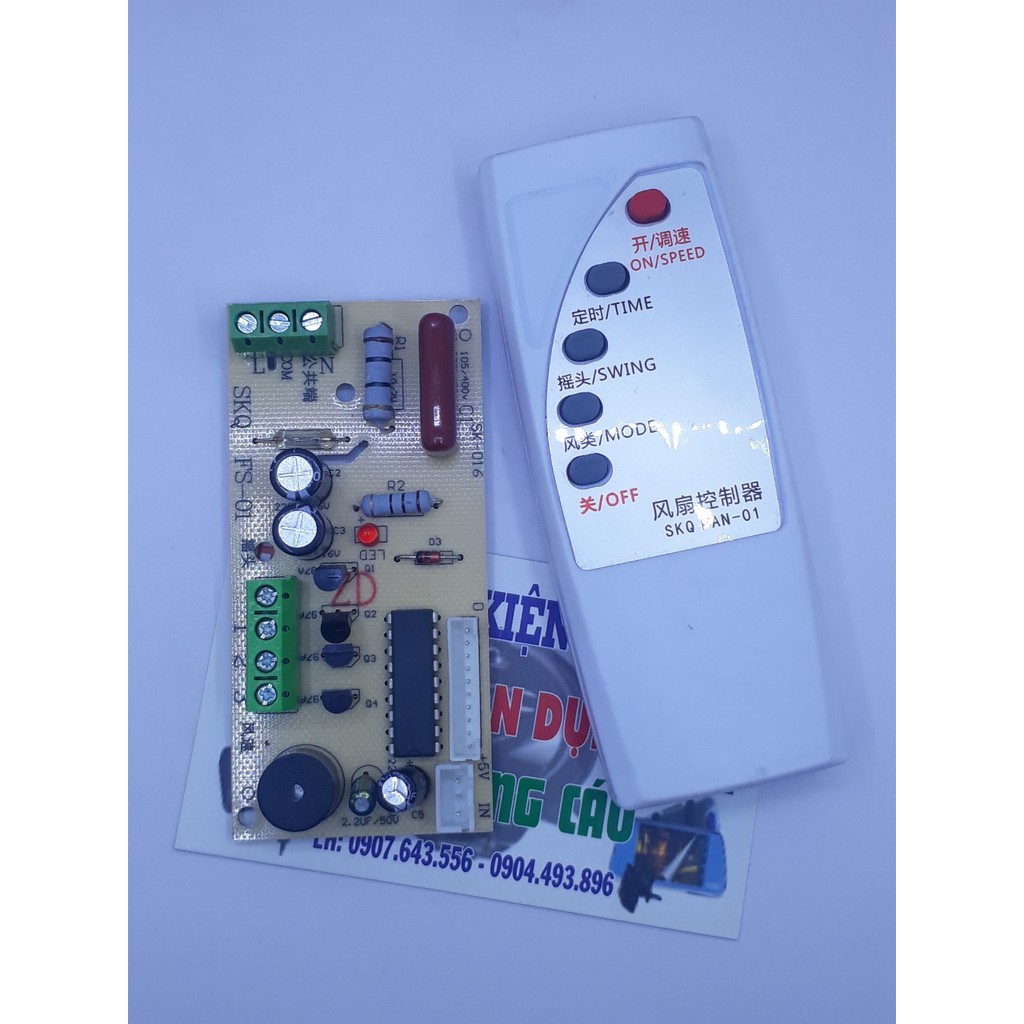 Bộ Mạch điều khiển từ xa chế quạt thường thành quạt điều khiển YT-FS-T