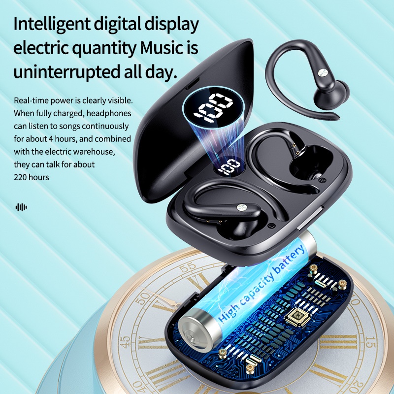 Tai Nghe Nhét Trong Không Dây Bluetooth 5.2 TWS 18D Giảm Tiếng Ồn Có Mic Dùng Khi Chơi Thể Thao