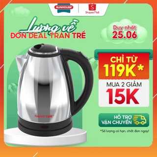 Ấm siêu tốc inox sunhouse happy time htd1055 - hàng chính hãng