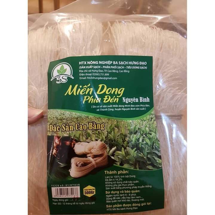 Miến dong Phia Đén túi 500g- đặc sản Cao Bằng, dai ngon từng sợi, ăn một lần nhớ mãi