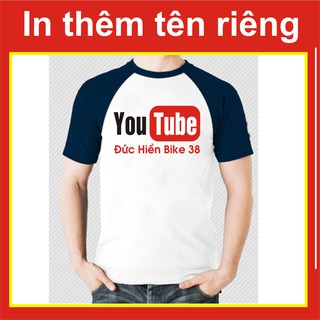 áo phông youtube vai đen , in thêm tên riêng theo yêu cầu,thun