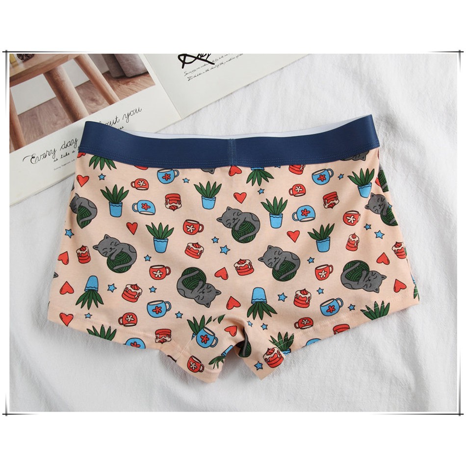 4 Quần lót boxer vải cotton thiết kế cá tính cho nam