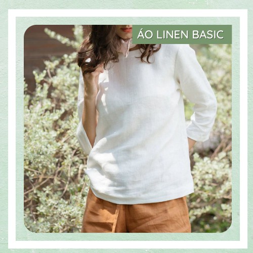 Áo linen dài tay