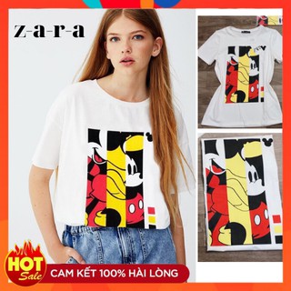 Áo Mickey Z.a.r.a xuất xịn 🔹FREESHIP🔹 Áo thun nữ xuất xịn cao cấp đầy đủ tem nhãn code