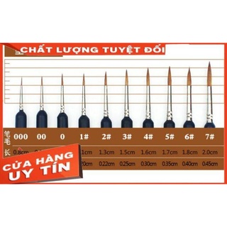 Bút lông, cọ vẽ móng, cọ tỉa nét nhỏ Marie's (số 0 -7)