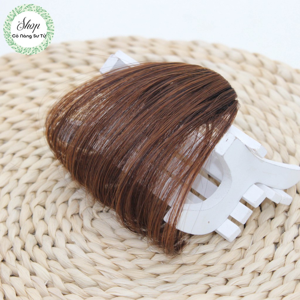 Tóc giả mái thưa không mai Hàn Quốc dáng phồng - tóc giả nữ siêu nhẹ, kẹp lưới tháo lắp dễ dàng - Cô nàng sư tử