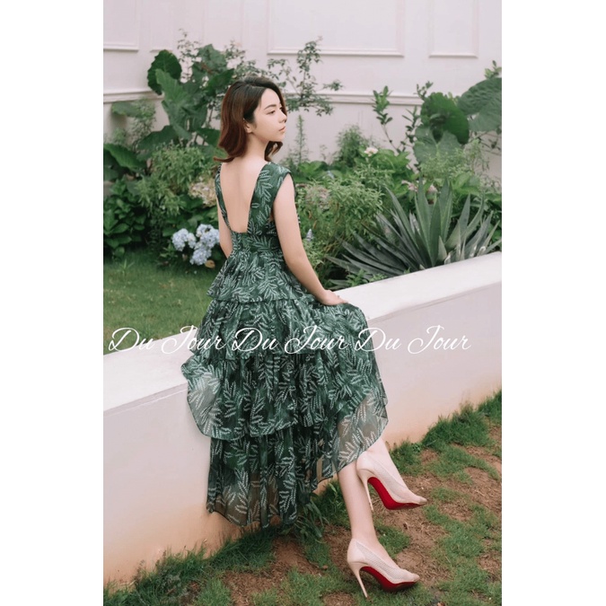 [ STYLE ANH QUỐC- HÀN QUỐC ] ĐẦM VOAN XANH TÀ NHIỀU TẦNG/ CỔ TIM, FORM CỰC ĐẸP, MẶC CỰC SANG TRỌNG, QUÝ PHÁI UP shop val