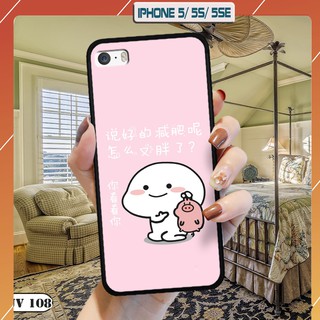 Ốp lưng điện thoại iPhone 5/ 5s/ 5se - lưng nhám viền dẻo