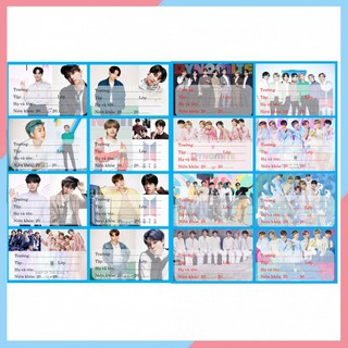 Nhãn vở BTS (mẫu mới nhất)