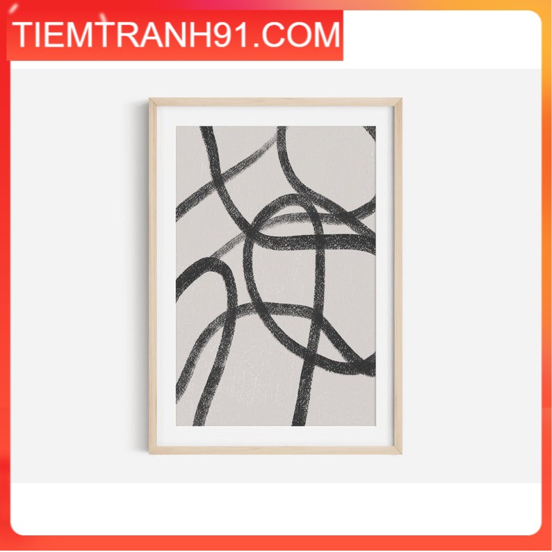 Tranh treo tường | Tranh nghệ thuật trừu tượng - Neutral Abstract Art Print, Shape Abstract Art 05