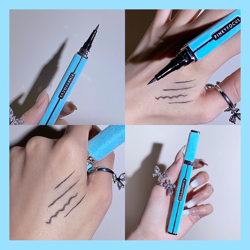 Set son mascara kẻ mắt Pinkyfocus vỏ nhung sang chảnh tiện lợi | BigBuy360 - bigbuy360.vn