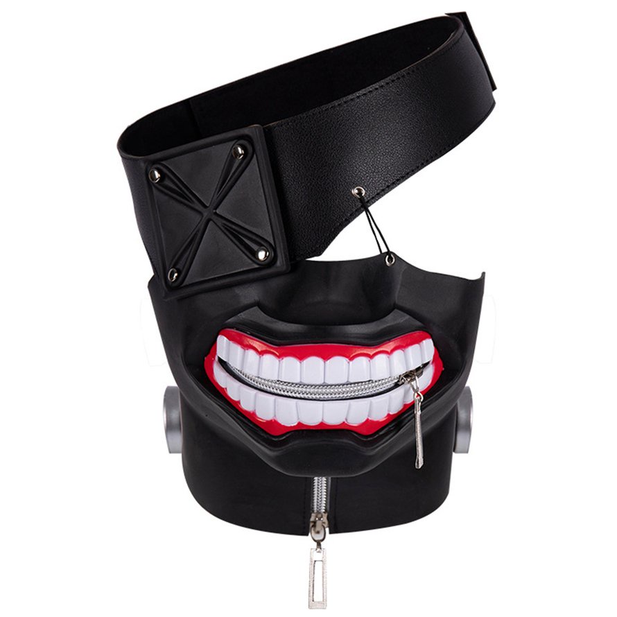 Đồ dùng cho Halloween Tokyo Ghoul Kaneki Ken 3D Pu Leather Mask Mặt nạ Cosplay