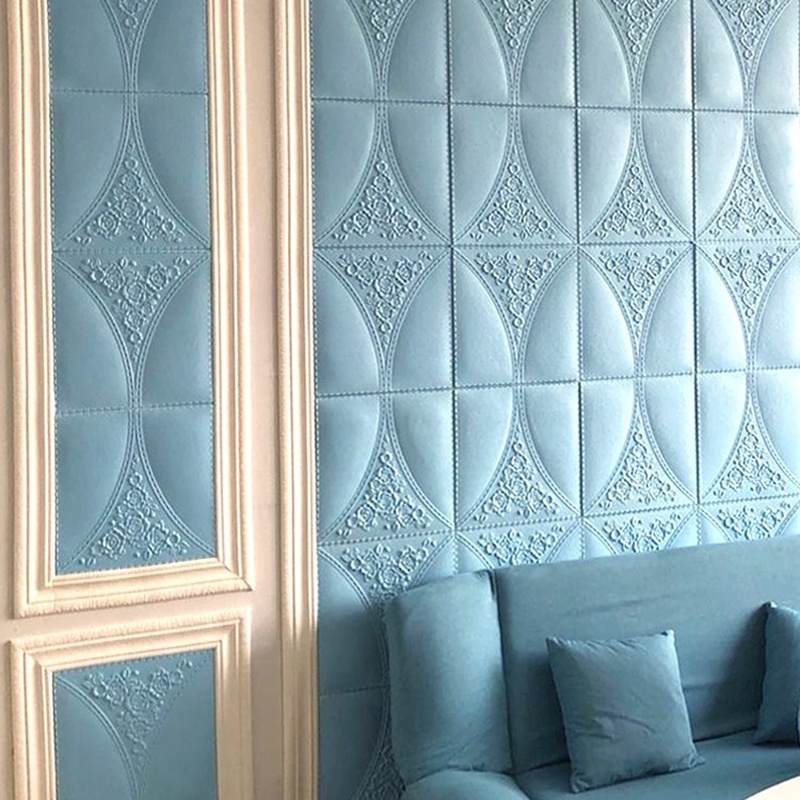 Miếng Xốp Dán Tường Cách Âm Chống Nước 3D Kích Thước 70*70cm Trang Trí Phòng Khách/Phòng Ngủ