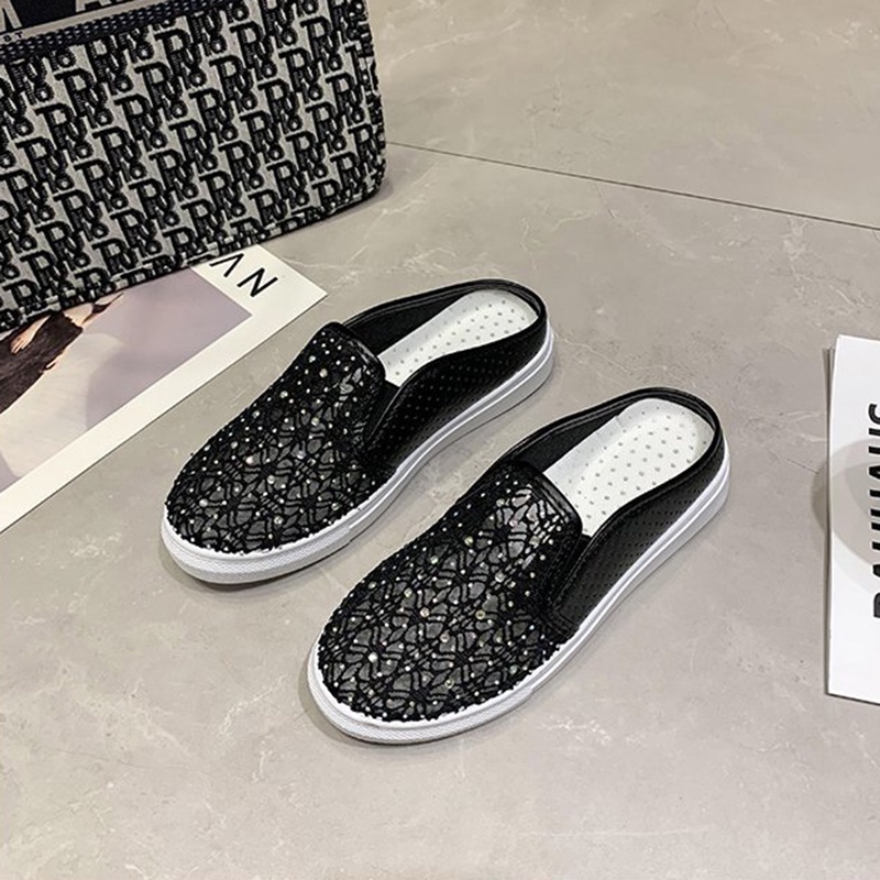 Dép bít mũi IELGY đế dày phối lưới thoáng khí thời trang dành cho nữ