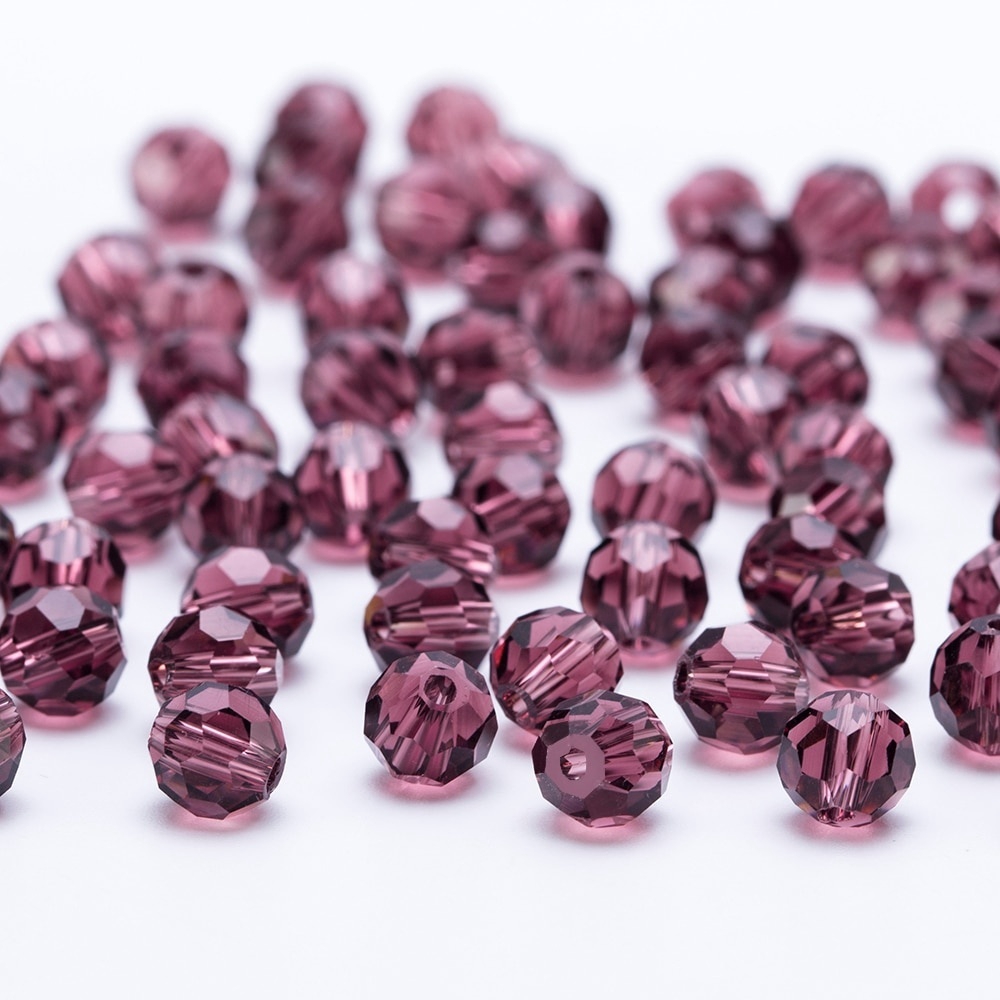 Bộ 20 Hạt Thủy Tinh Màu Trơn Kích Thước 8mm Dùng Làm Trang Sức