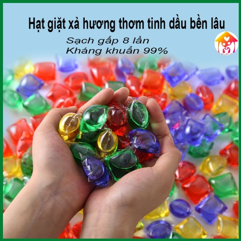 Hạt giặt xả quần áo giặt kháng khuẩn siêu sạch hương thơm bền lâu