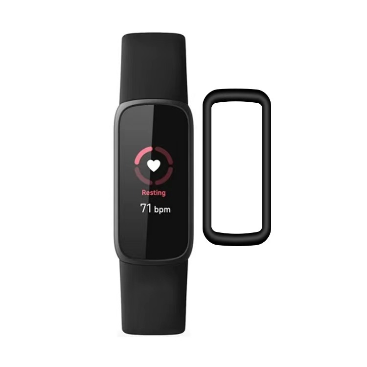 Kính Cường Lực Viền Cong 3d Bảo Vệ Màn Hình Đồng Hồ Thông Minh Fitbit Luxe