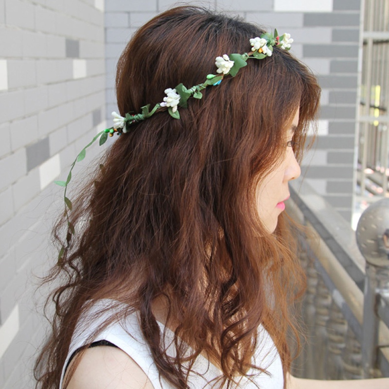 Vòng Hoa Đội Đầu Kiểu Bohemia Cho Cô Dâu