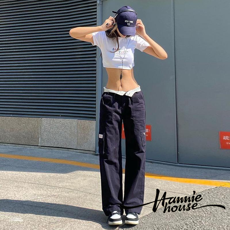 Quần Dài Ống Rộng Phong Cách retro Thời Trang Cho Nữ