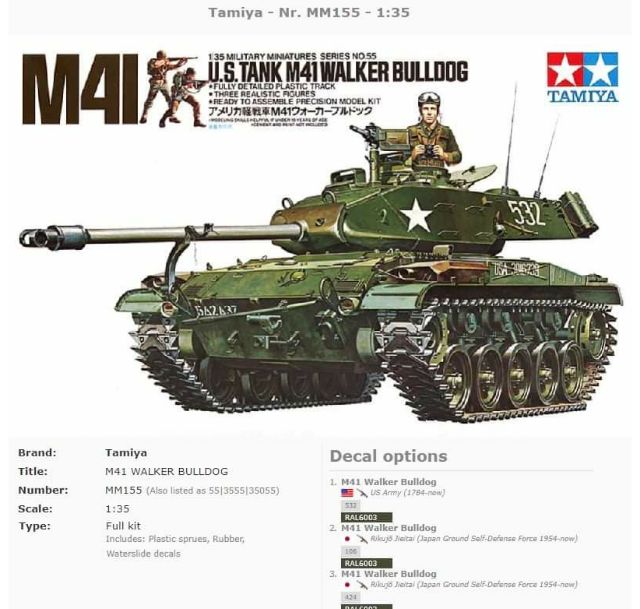 Mô hình 1/35 Tank M41 Tamiya